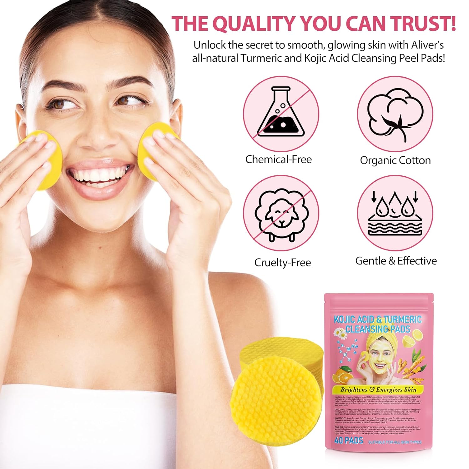 Turmeric Kojic Acid Cleansing Pads